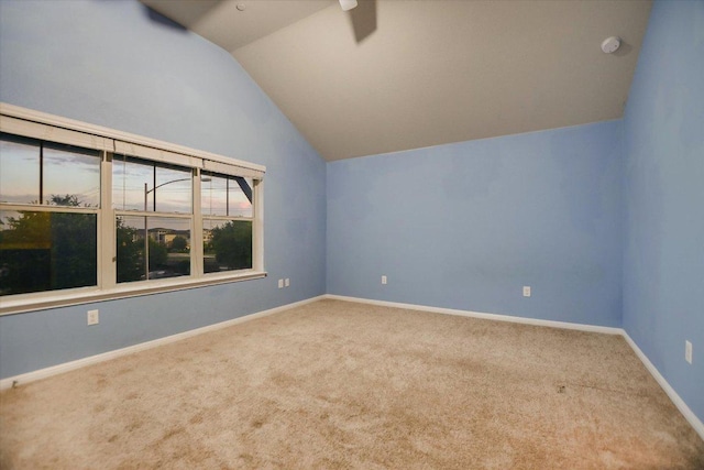 516 E Slaughter Ln Unit 1203, Austin, TX 78744 - bonus room with carpet flooring, vaulted ceiling, a ceiling fan, and baseboards