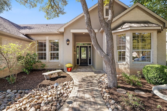 214 Lone Star Dr, Georgetown, TX 78633 - entrance to property with brick siding and roof with shingles