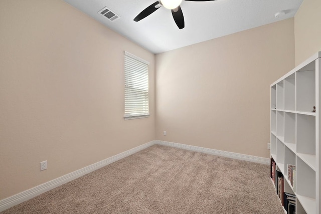 6321 Llano Stage Trl, Austin, TX 78738 - spare room with ceiling fan, light carpet, baseboards, and a smoke detector
