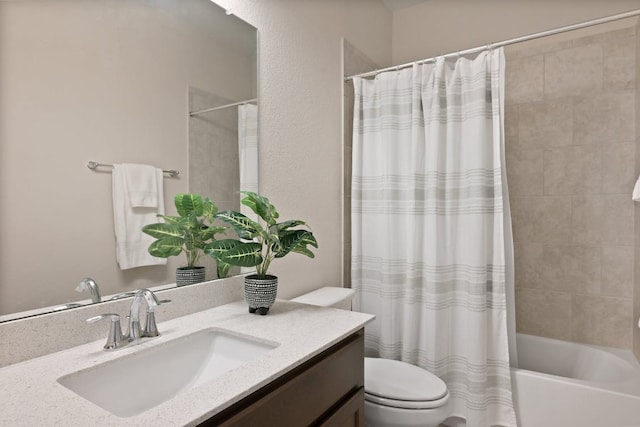6321 Llano Stage Trl, Austin, TX 78738 - bathroom with vanity, toilet, and shower / tub combo