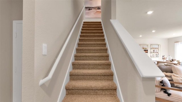 100 Heatherwood Ter, Marble Falls, TX 78654 - staircase with recessed lighting