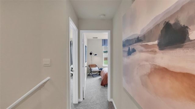 100 Heatherwood Ter, Marble Falls, TX 78654 - hallway featuring carpet floors, healthy amount of natural light, and baseboards