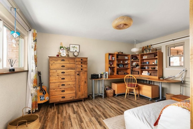 8016 Lupe Ln, Jonestown, TX 78645 - office space with wood finished floors and built in desk