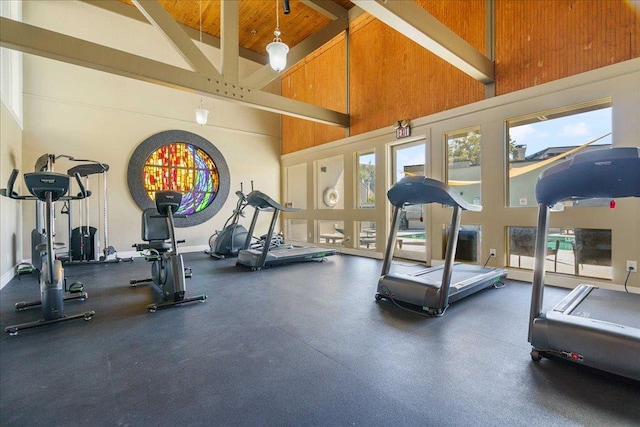935 La Posada Dr Unit 158, Austin, TX 78752 - gym with a towering ceiling