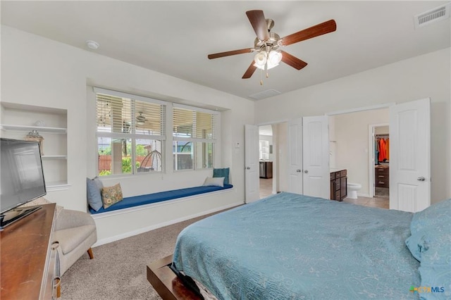 512 Canadian Springs Dr, Leander, TX 78641 - bedroom with carpet floors and a ceiling fan