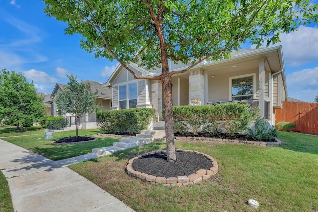 view of front of property featuring stone siding