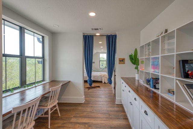 1433 Althaus Ranch Rd, Johnson City, TX 78636 - office space with dark wood finished floors, baseboards, and recessed lighting