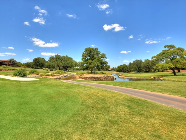 305 Indigo Ln, Georgetown, TX 78628 - view of community with a water view and a lawn