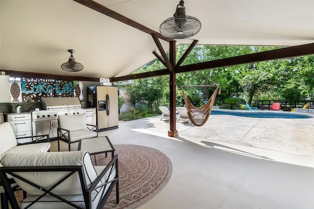 106 Apache Trl, Kingsland, TX 78639 - view of patio / terrace with an outdoor pool and grilling area
