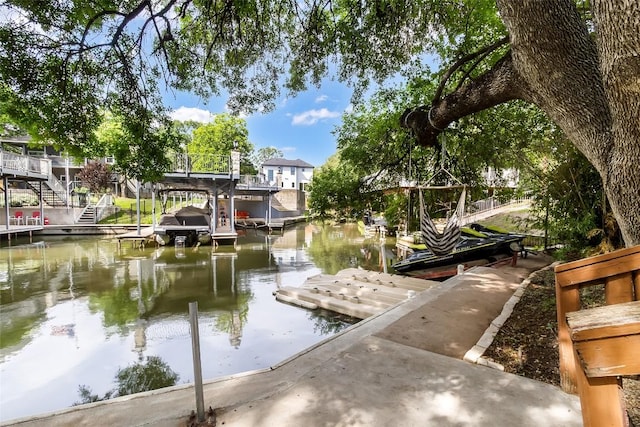 106 Apache Trl, Kingsland, TX 78639 - dock area featuring a water view