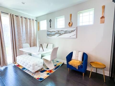 807 E 16th St Unit B, Austin, TX 78702 - dining room with wood finished floors and baseboards