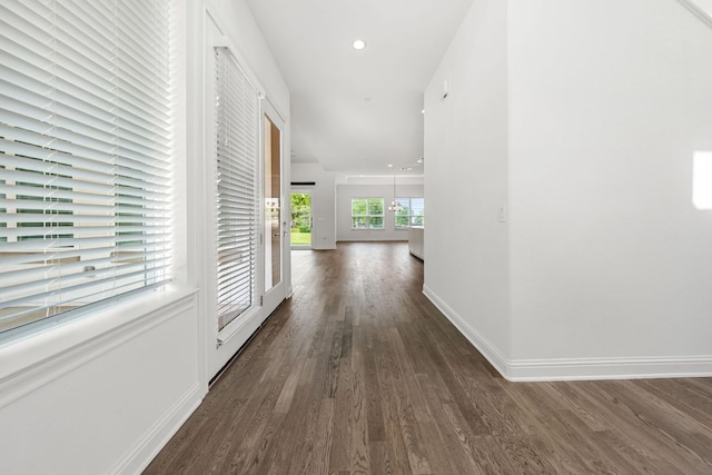 1928 Portobello Rd, Leander, TX 78641 - corridor featuring dark wood finished floors and recessed lighting