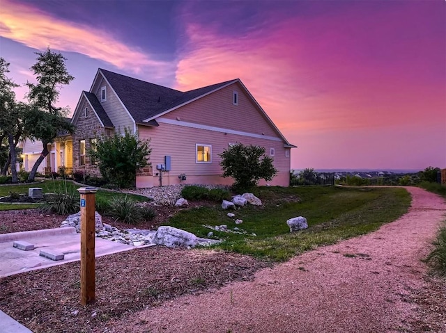 240 Townes Ct, Dripping Springs, TX 78620 - view of side of property featuring a yard