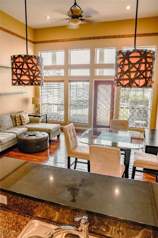 2918 Ranch Road 620th Rd N Unit J162, Austin, TX 78734 - dining room featuring wood finished floors and recessed lighting