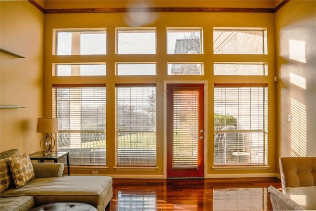 2918 Ranch Road 620th Rd N Unit J162, Austin, TX 78734 - doorway to outside featuring wood finished floors, plenty of natural light, and baseboards