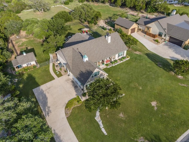 400 Capstone Dr, Marble Falls, TX 78654 - aerial overview of property's location featuring nearby suburban area