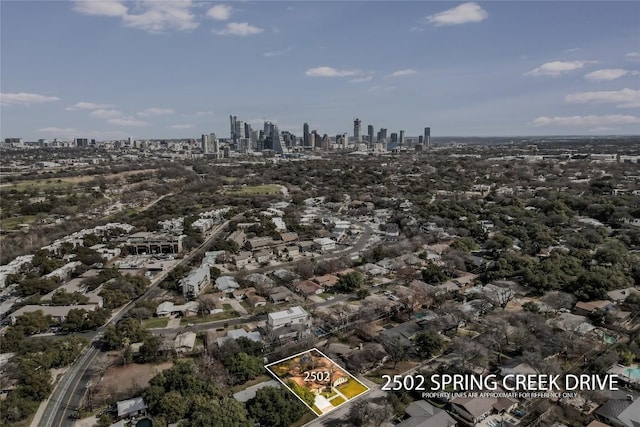 2502 Spring Creek Dr, Austin, TX 78704 - view of property location featuring skyline and property boundaries highlighted