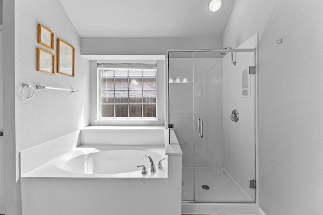 1111 Pebble Brook Rd, Cedar Park, TX 78613 - bathroom featuring a stall shower and a garden tub