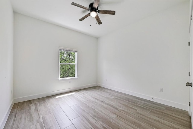 2803 Wilson Ave, Lago Vista, TX 78645 - unfurnished room with wood finished floors and a ceiling fan