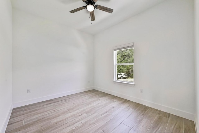 2803 Wilson Ave, Lago Vista, TX 78645 - unfurnished room with ceiling fan and light wood-style floors