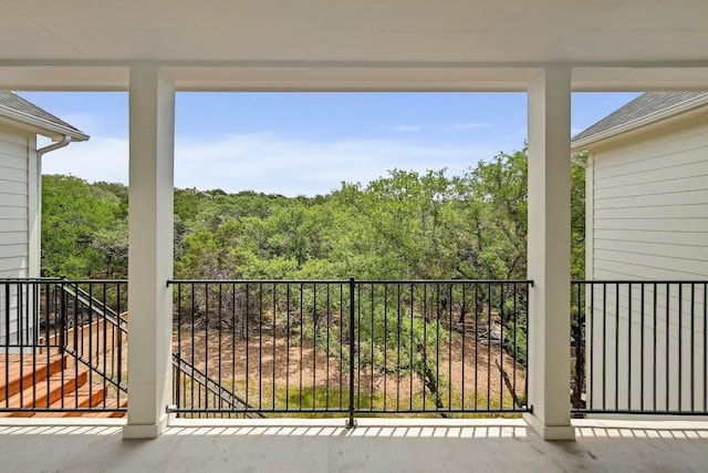 2803 Wilson Ave, Lago Vista, TX 78645 - patio / terrace with a wooded view