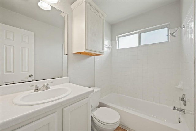 15411 Ora Ln, Pflugerville, TX 78660 - full bath featuring toilet, shower / washtub combination, and vanity