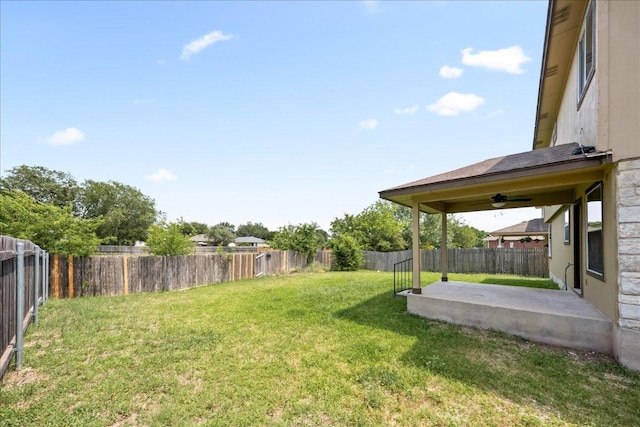 15411 Ora Ln, Pflugerville, TX 78660 - view of yard with ceiling fan and a patio