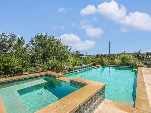 1001 Marly Way, Austin, TX 78733 - outdoor pool with an in-ground hot tub