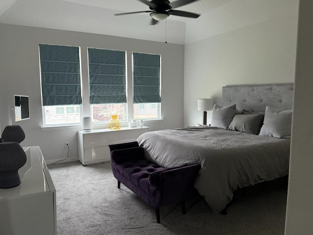 2404 Pack Iron Pass, Leander, TX 78641 - bedroom with light colored carpet, vaulted ceiling, and ceiling fan