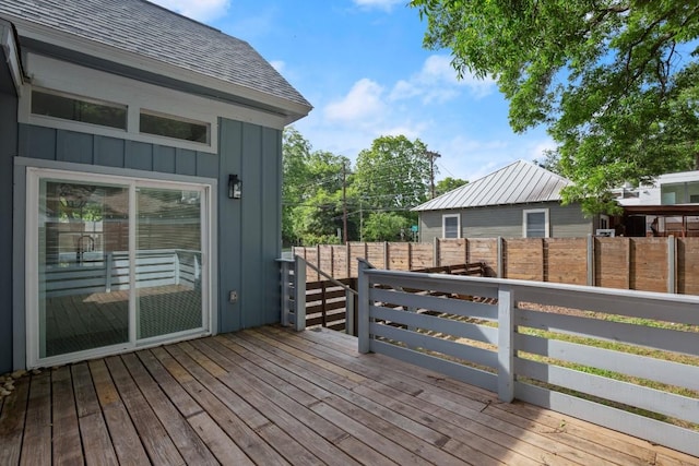 48 Chicon St, Austin, TX 78702 - deck with a fenced backyard