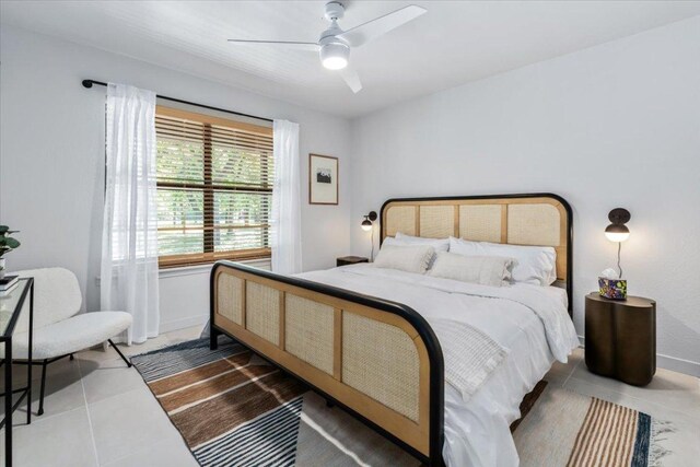 10226 Parsons Rd, Manor, TX 78653 - bedroom featuring tile patterned floors and ceiling fan