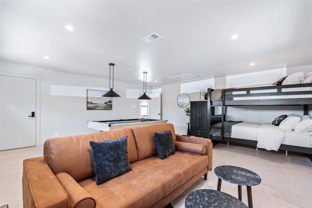 10226 Parsons Rd, Manor, TX 78653 - living room featuring billiards table and recessed lighting