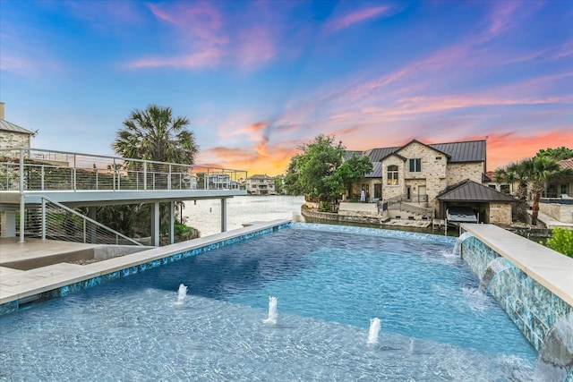 98 Wennmohs Pl, Horseshoe Bay, TX 78657 - outdoor pool with stairway