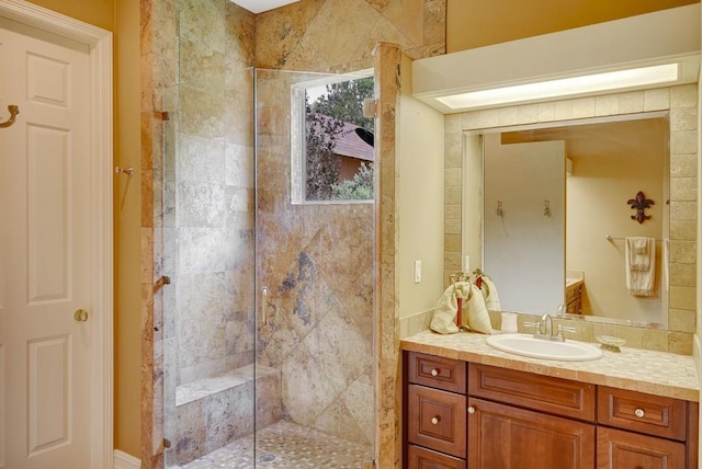 3211 Constitution Dr, Lago Vista, TX 78645 - bathroom with a stall shower and vanity