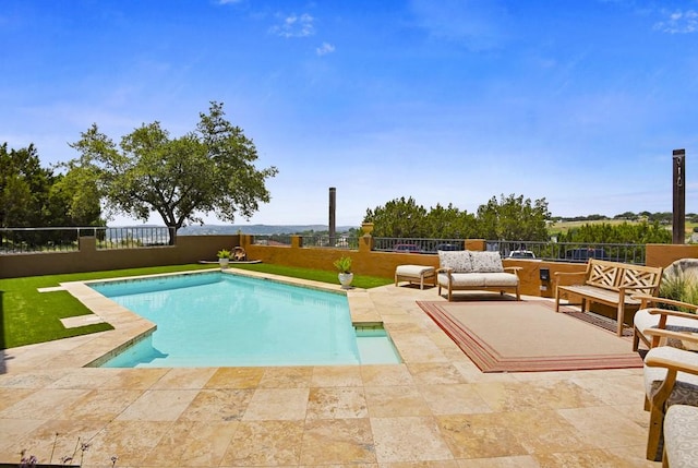 3211 Constitution Dr, Lago Vista, TX 78645 - view of pool featuring a patio area and a fenced backyard