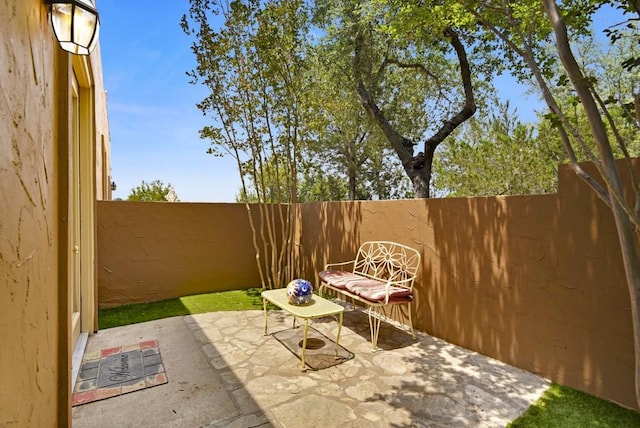 3211 Constitution Dr, Lago Vista, TX 78645 - fenced backyard featuring a patio area