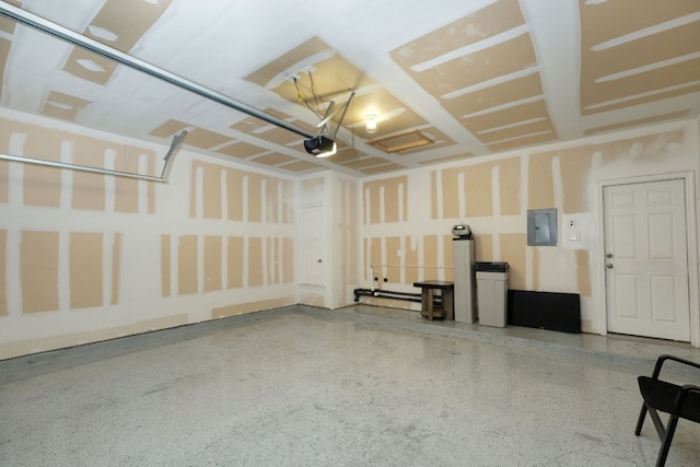 1244 Yellow Iris Rd, Leander, TX 78641 - garage featuring electric panel and a garage door opener