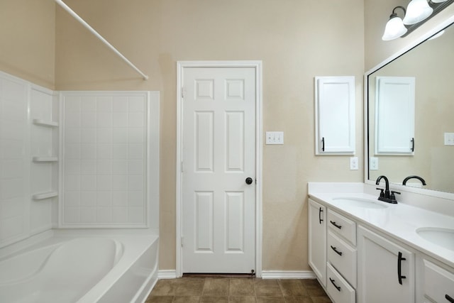 1244 Yellow Iris Rd, Leander, TX 78641 - full bathroom featuring double vanity and shower / tub combination