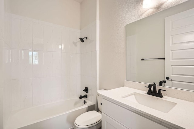 461 Constitution Way, Kyle, TX 78640 - bathroom with toilet, vanity, and shower / washtub combination
