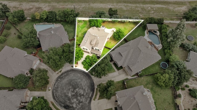 4404 Cierne Cv, Round Rock, TX 78681 - view of property location with property parcel outlined and nearby suburban area