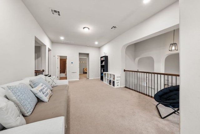 4404 Cierne Cv, Round Rock, TX 78681 - living room with carpet, recessed lighting, and baseboards