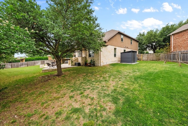 4404 Cierne Cv, Round Rock, TX 78681 - view of yard with a patio and an attached garage