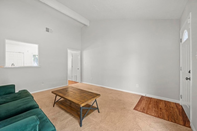 5808 Cedardale Dr, Austin, TX 78745 - carpeted living area with baseboards