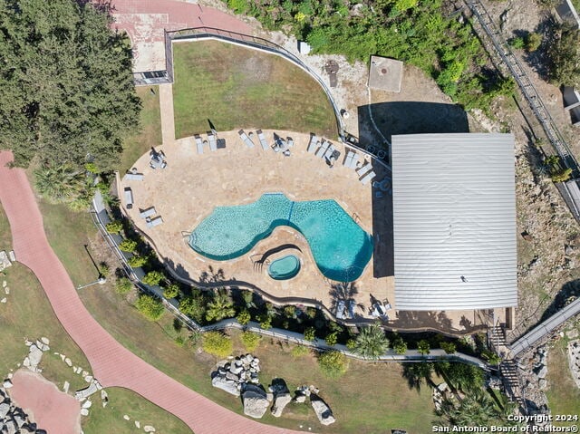 2918 Ranch Road 620th Rd N Unit C122, Austin, TX 78734 - aerial view of a pool area