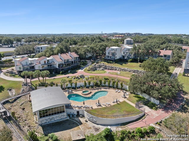 2918 Ranch Road 620th Rd N Unit C122, Austin, TX 78734 - aerial overview of property's location featuring a pool