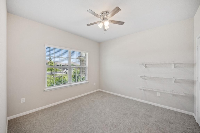 208 Shiner Ln, Georgetown, TX 78626 - carpeted spare room with a ceiling fan and baseboards