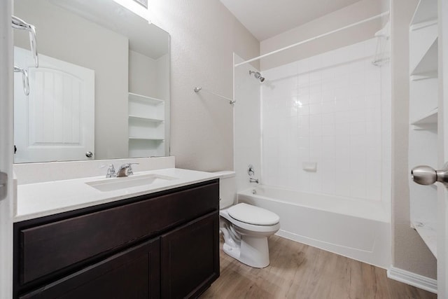 208 Shiner Ln, Georgetown, TX 78626 - bathroom with vanity, wood finished floors, and shower / tub combination