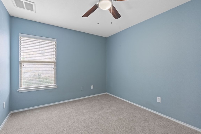 11117 Boundless Valley Dr, Austin, TX 78754 - unfurnished room featuring a ceiling fan, carpet flooring, and baseboards