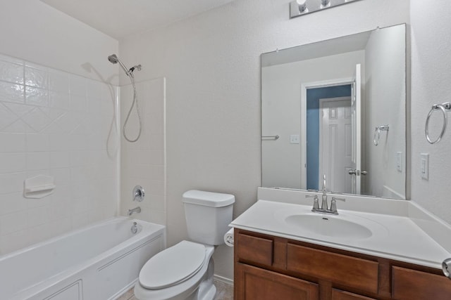 11117 Boundless Valley Dr, Austin, TX 78754 - bathroom featuring toilet, vanity, and  shower combination