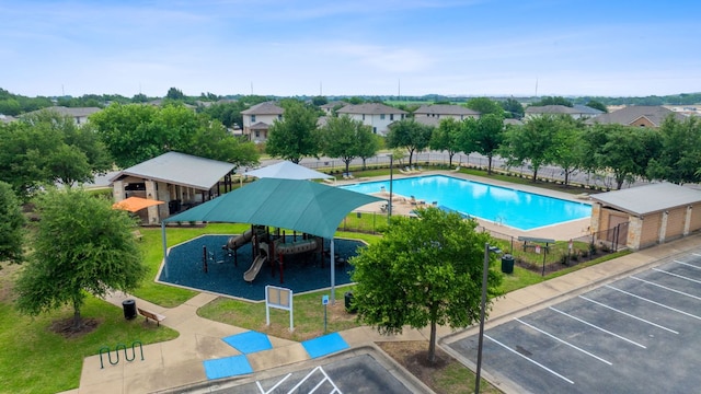 11117 Boundless Valley Dr, Austin, TX 78754 - view of pool with a residential view